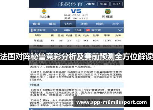 法国对阵秘鲁竞彩分析及赛前预测全方位解读